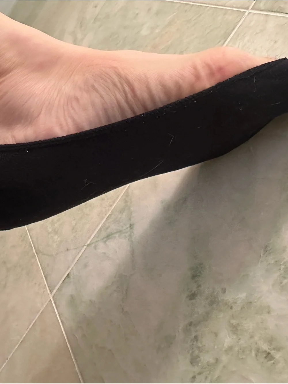 Black No-Show Cotton Liner Socks for Women